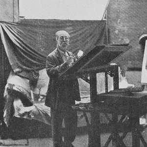 Biseo Cesare nel suo studio - Cesare Biseo